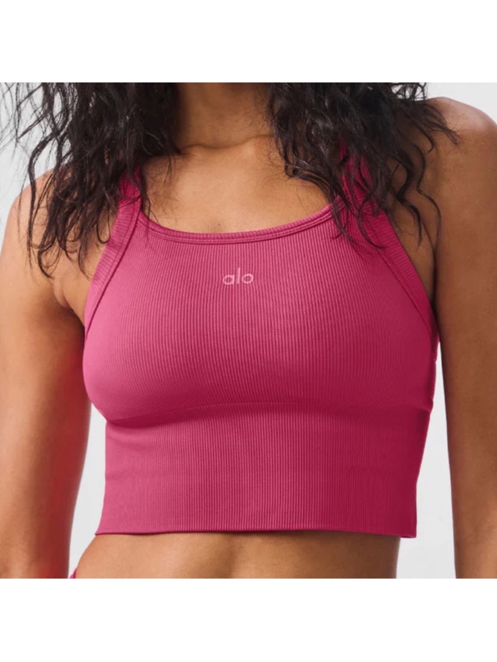 ALO Seamless Ribbed Favorite Bra Tank - Picture 3 of 6
